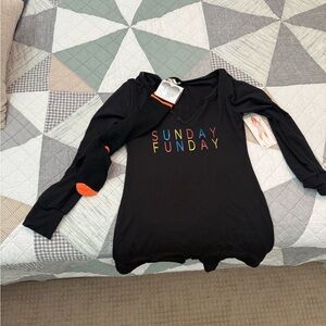 Sexy Black Hoodie Onsie for Sunday Funday!  Medium with matching socks